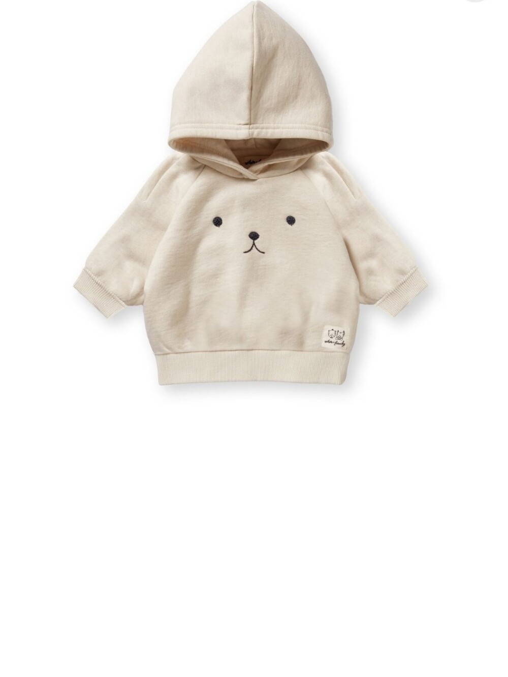 Cream Bear Face Hooded Sweatshirt for Kids